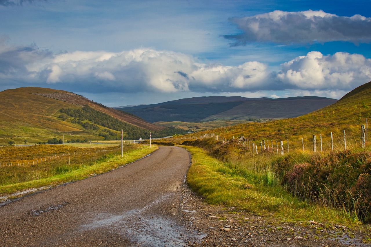 scotland  country road  nature free photo