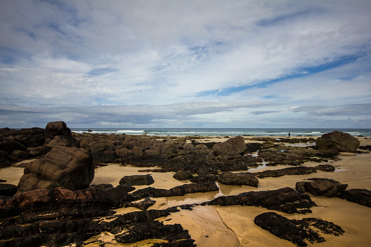 scotland rocks sky free photo