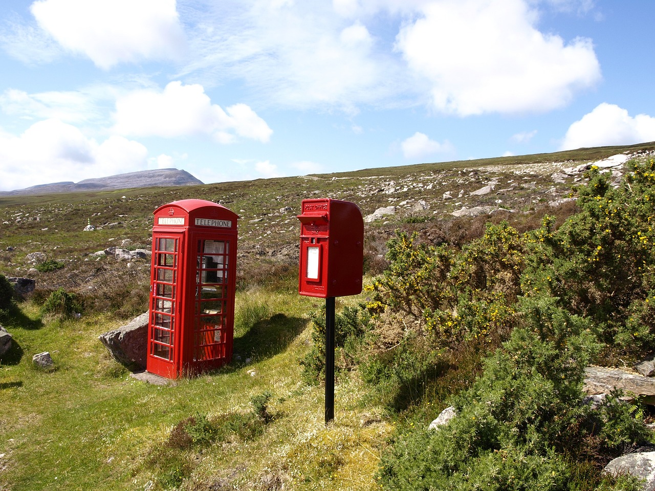 scotland highlands and islands phone booth free photo