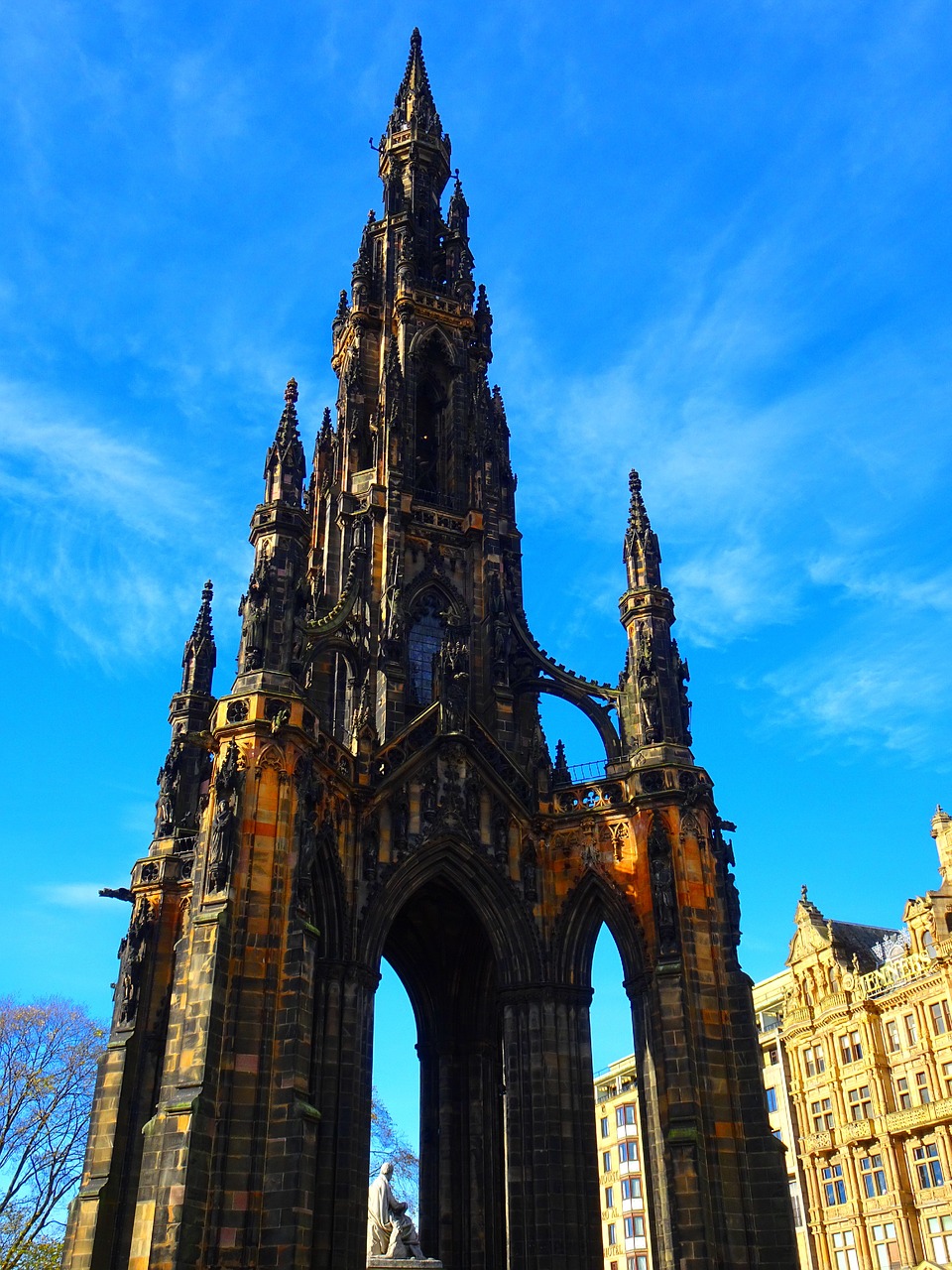 scott monument  monument  scotland free photo