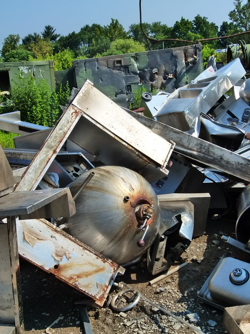scrap metal yard metal junk free photo