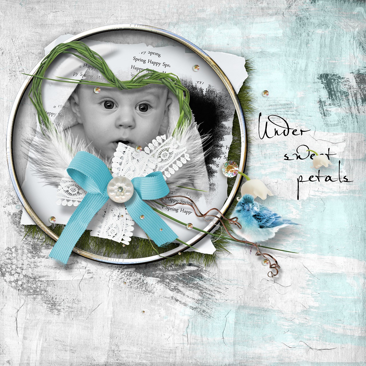 scrapbook vanilla m design free photo