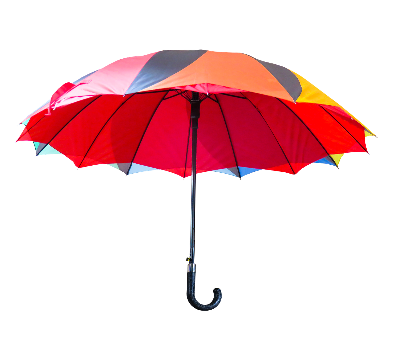 Зонтик раскрылся. Зонт. Красивый зонт. Раскрытый зонт. Зонт на прозрачном фоне.