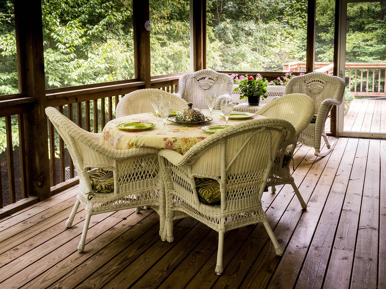 screened porch back porch deck free photo