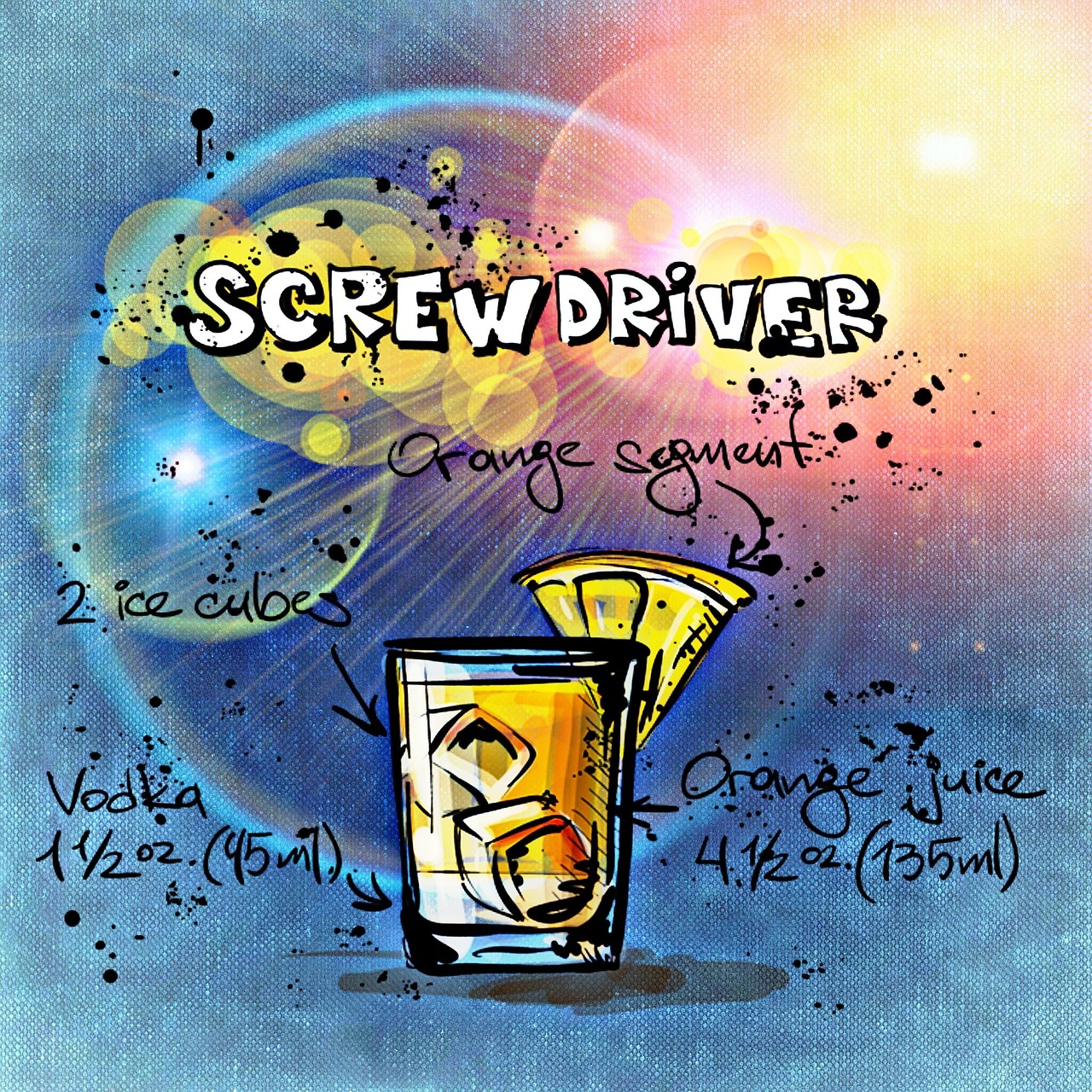 screwdriver cocktail drink free photo