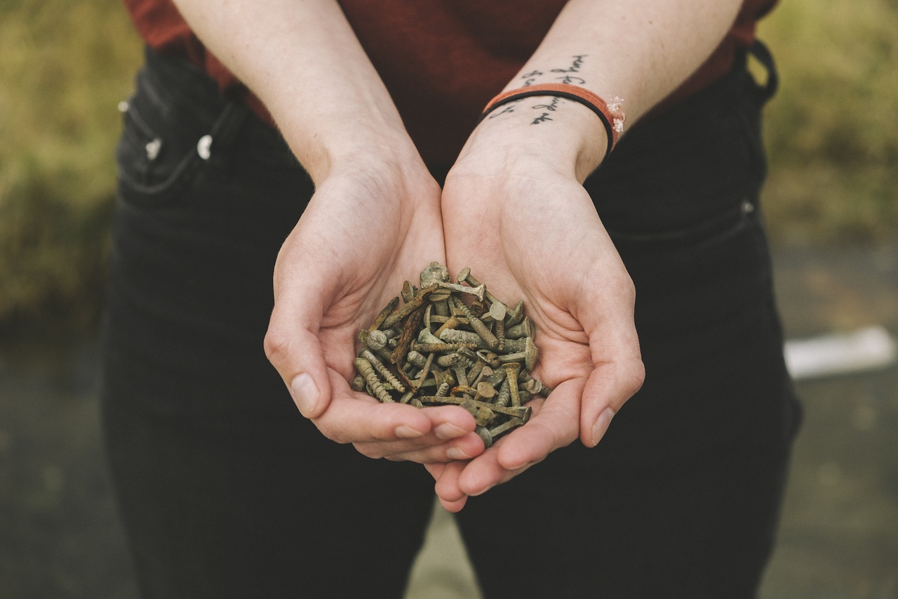 screws hands holding free photo