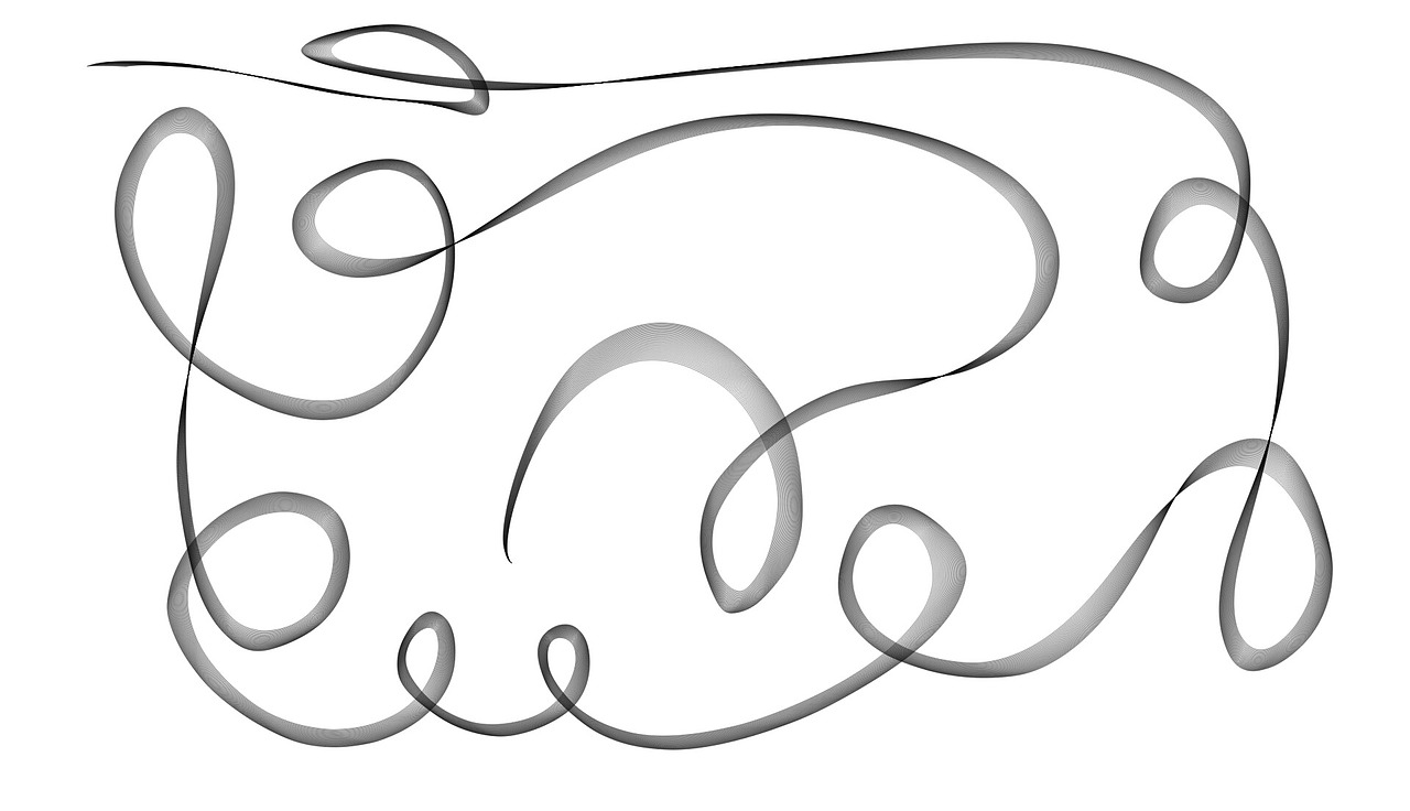 scribble curves drawing free photo