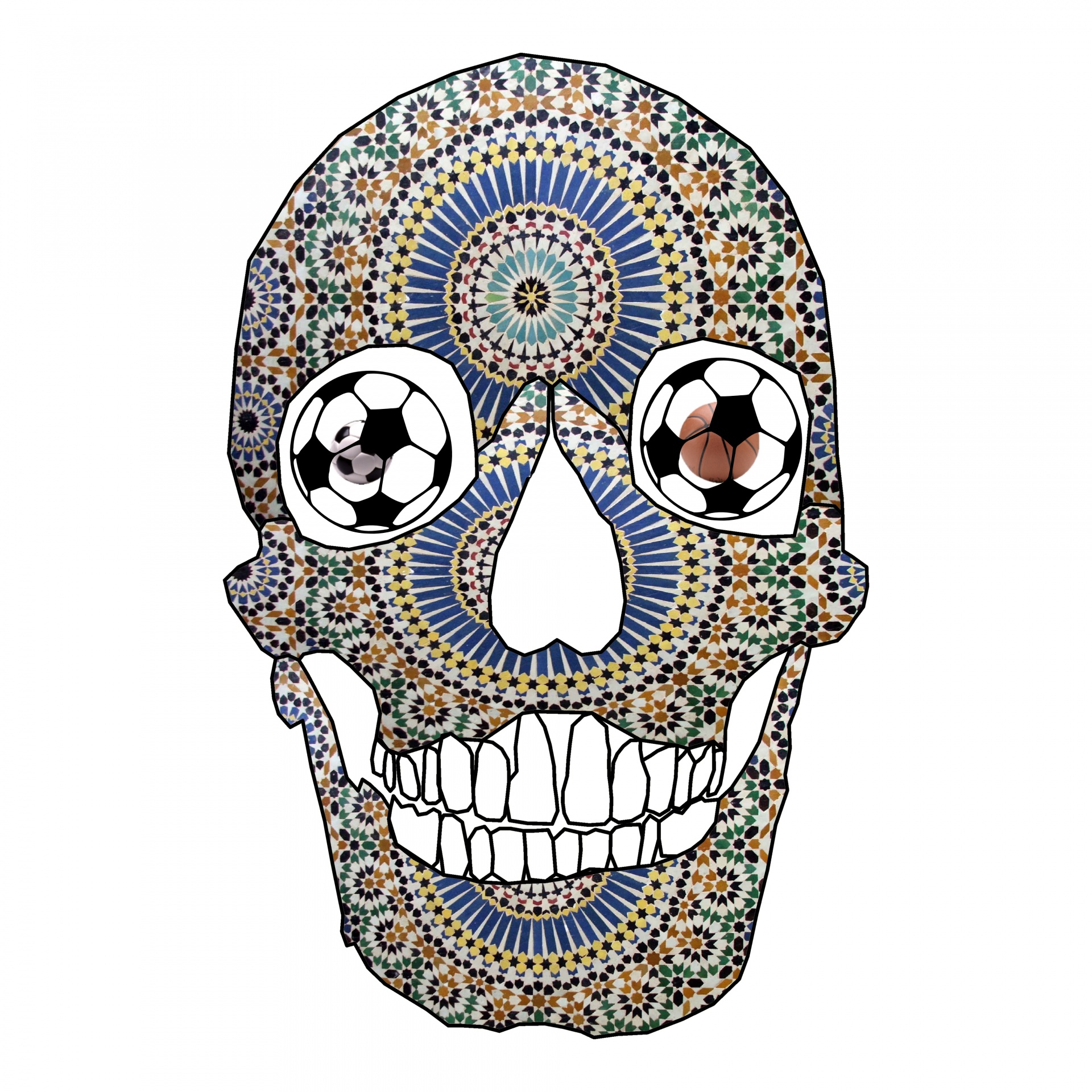 scull soccer ball free photo