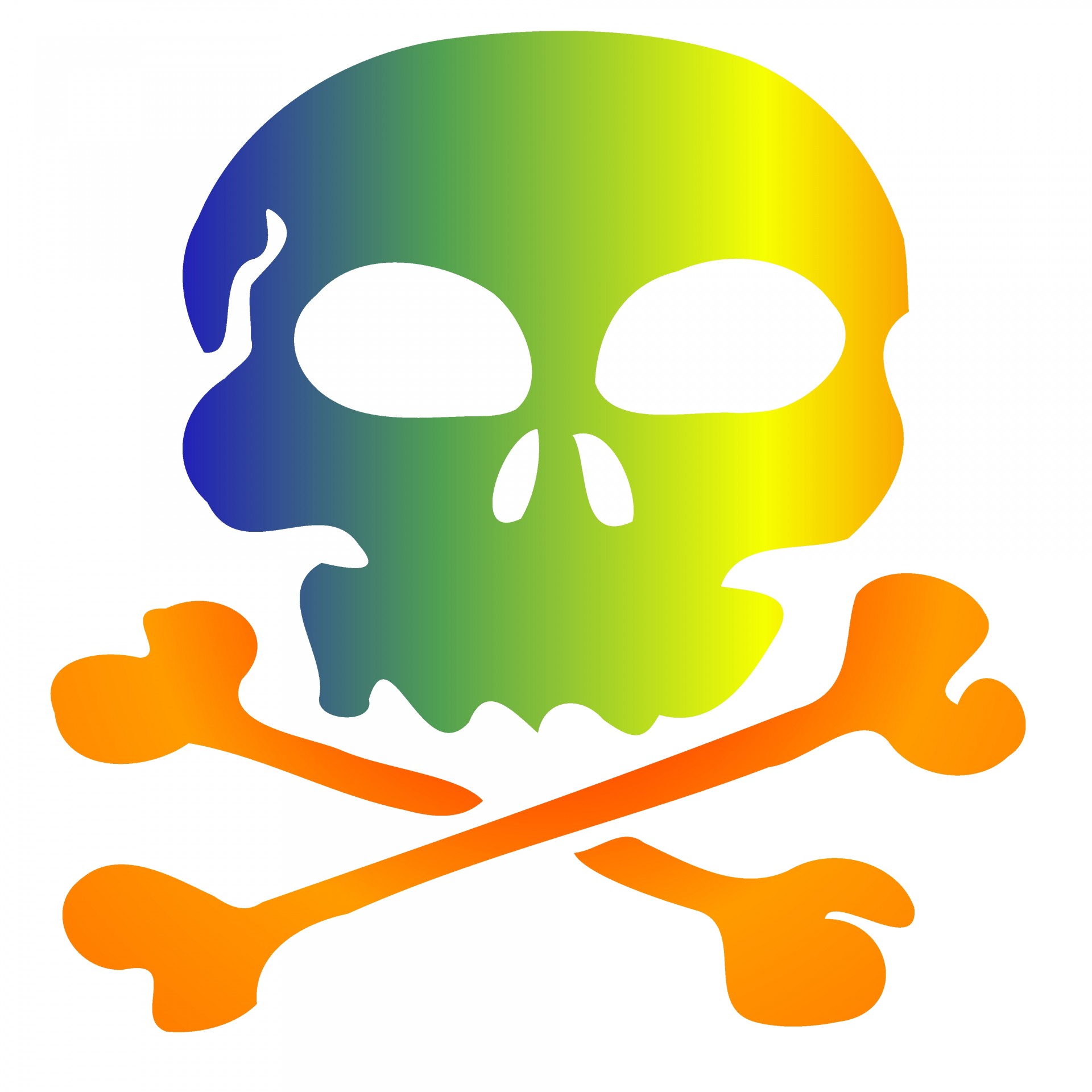 gradient scull bones free photo