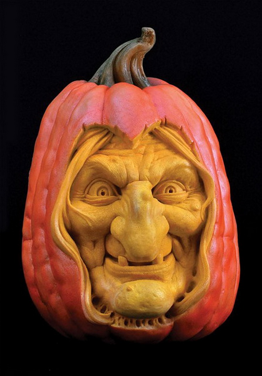 sculpted pumpkin halloween free photo
