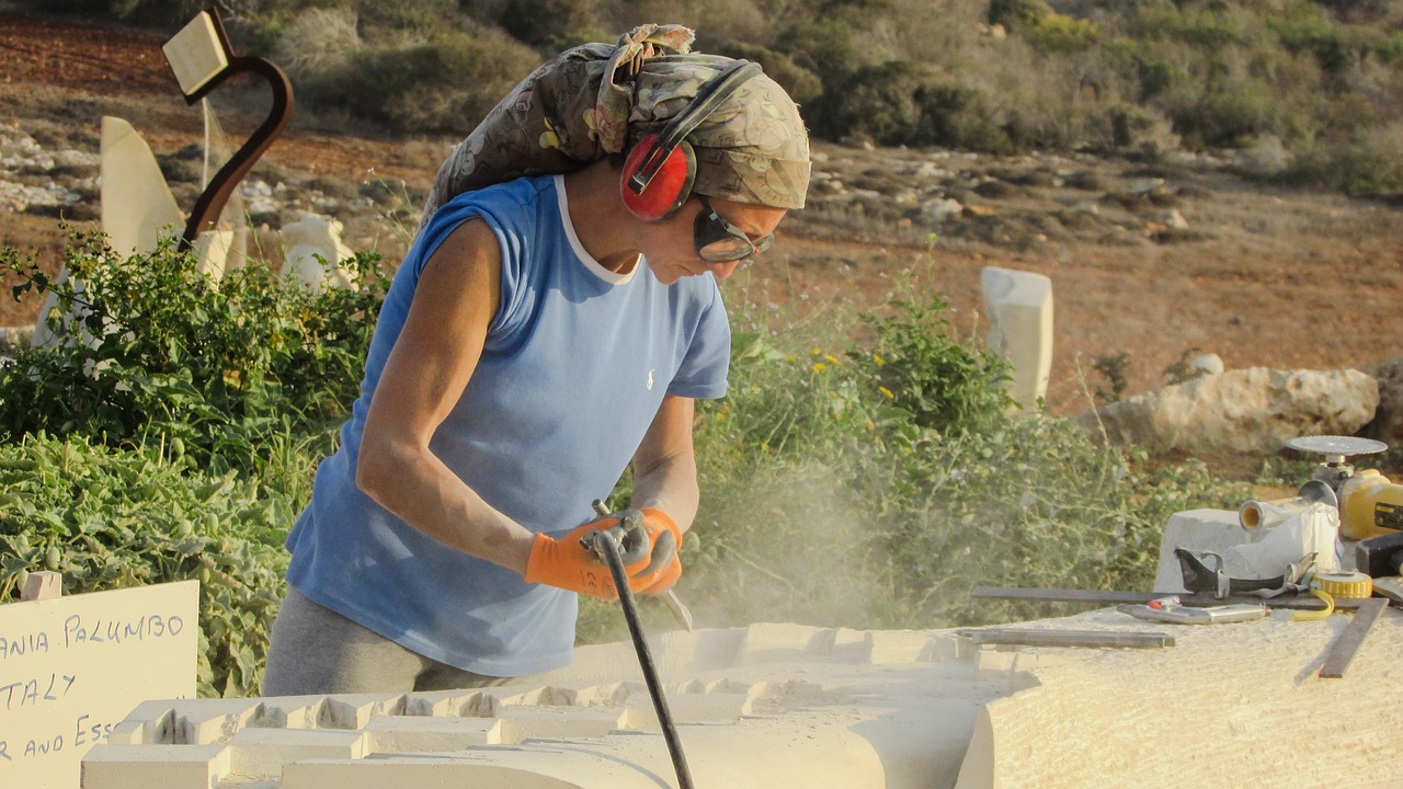 sculptor working artist free photo