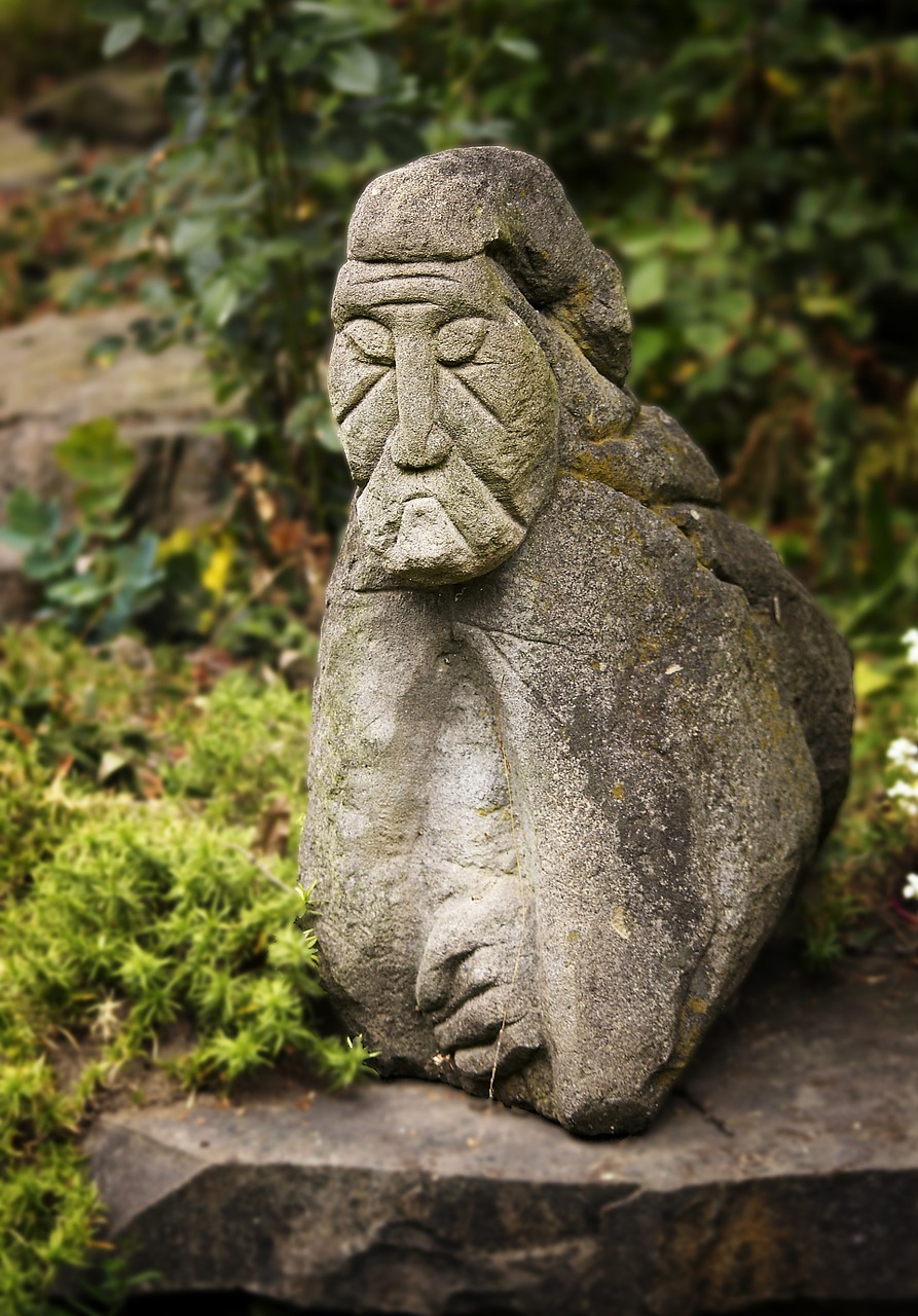 sculpture stone garden free photo