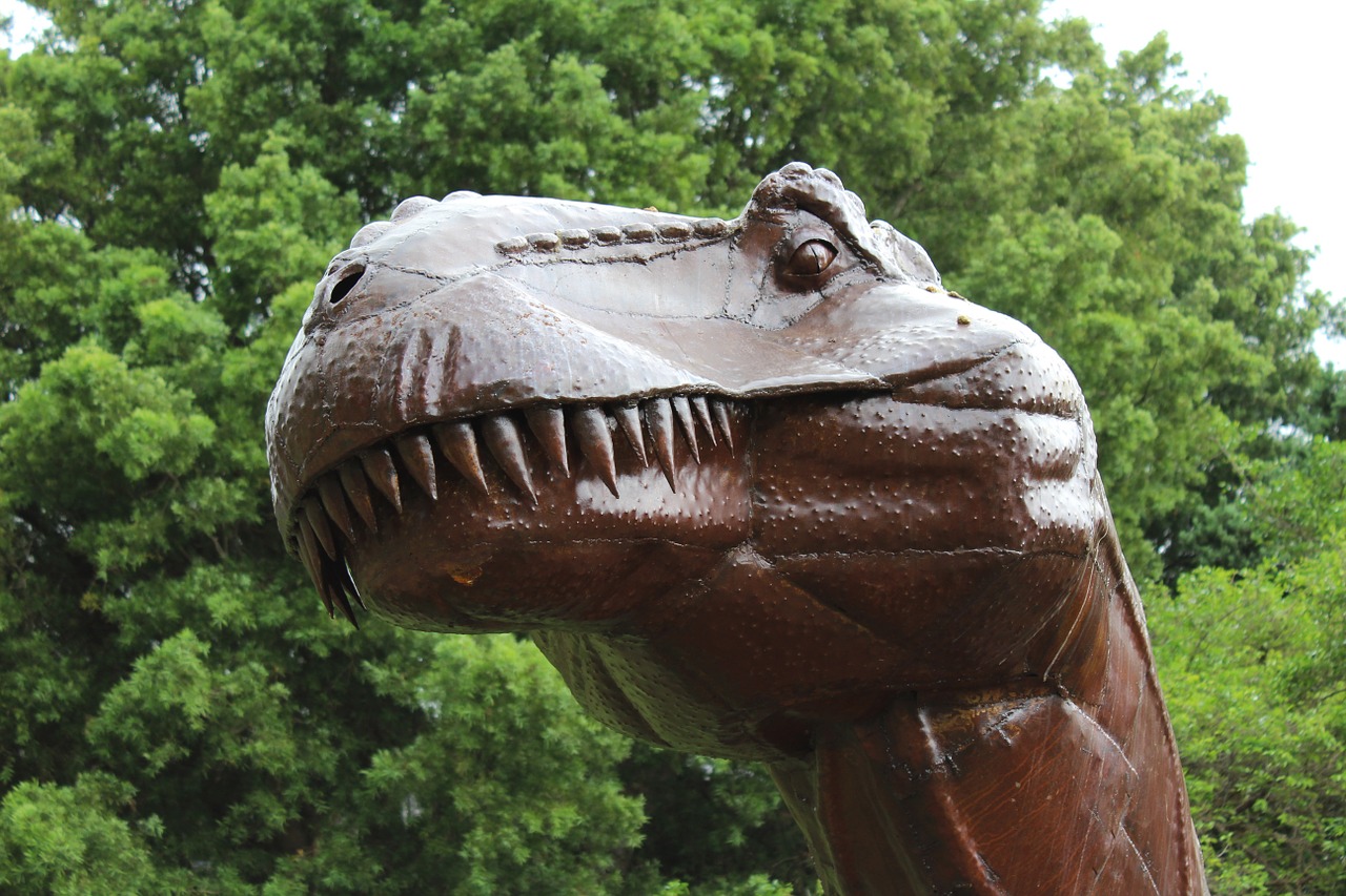 sculpture dinosaur teeth free photo