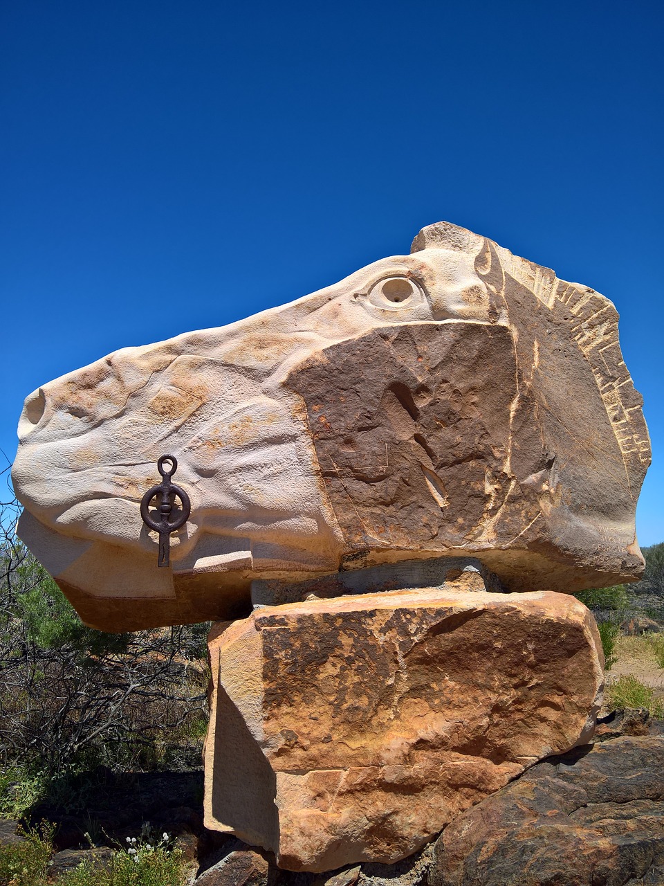 sculpture rock desert free photo