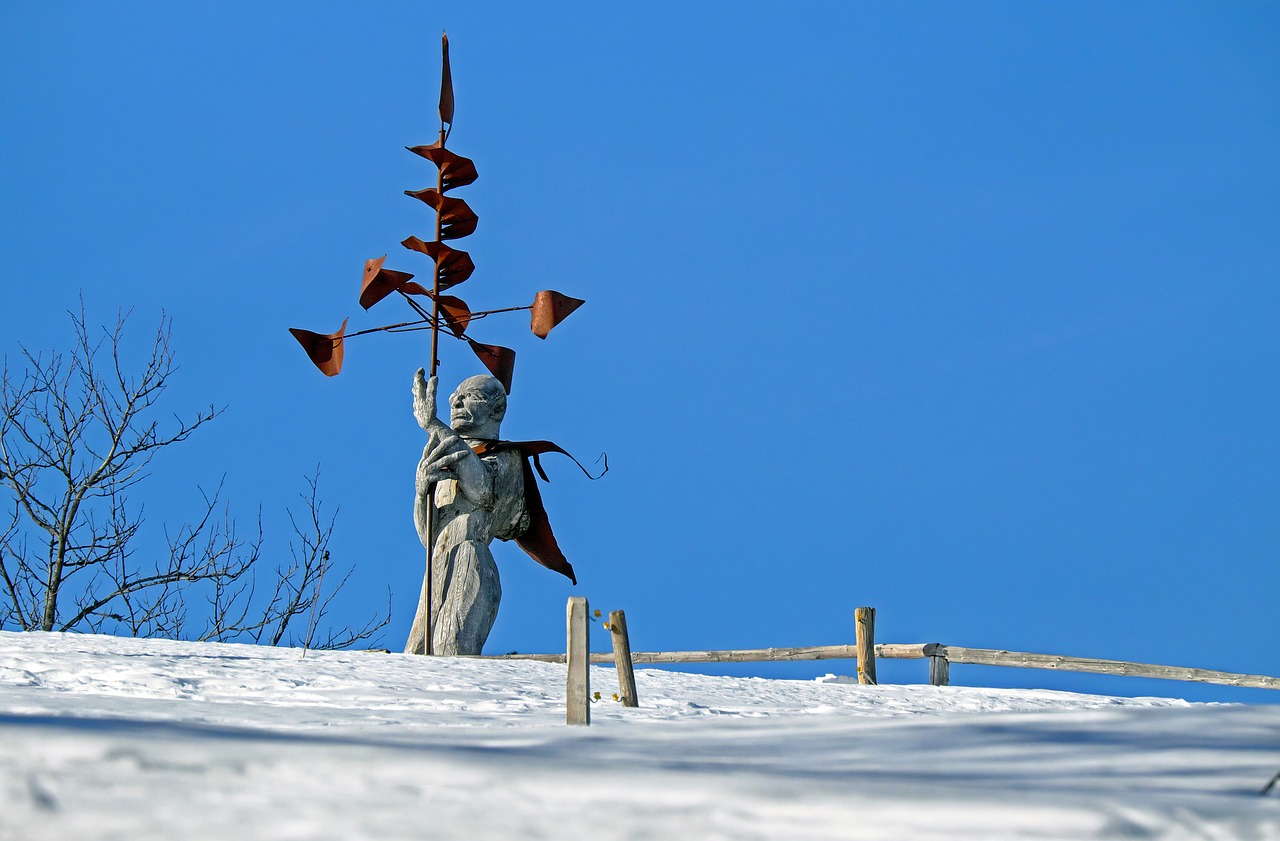 sculpture wind drill wood free photo