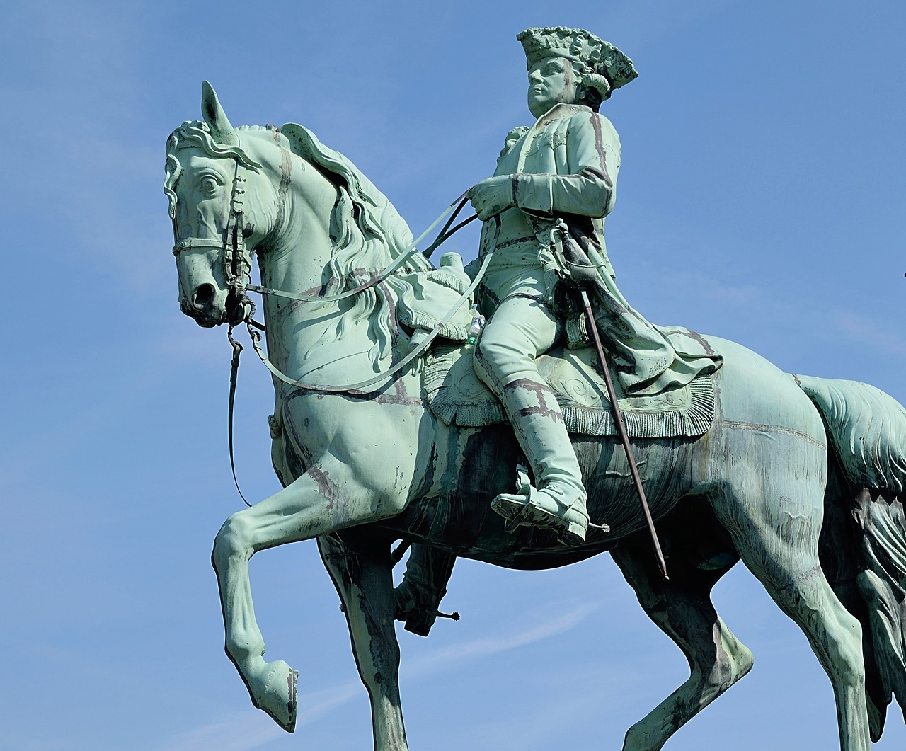 sculpture rider with horse braunschweig free photo