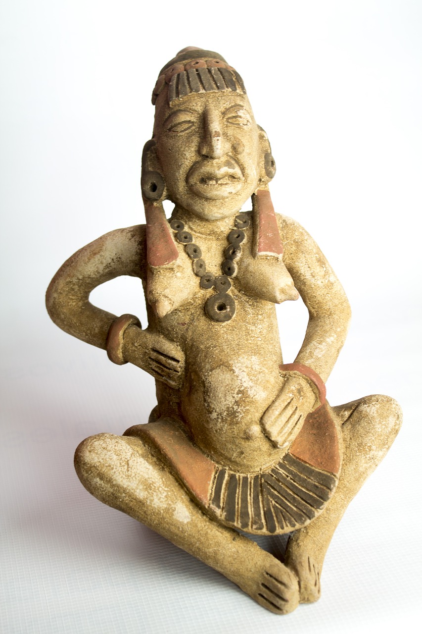 sculpture goddess maya ixchel free photo