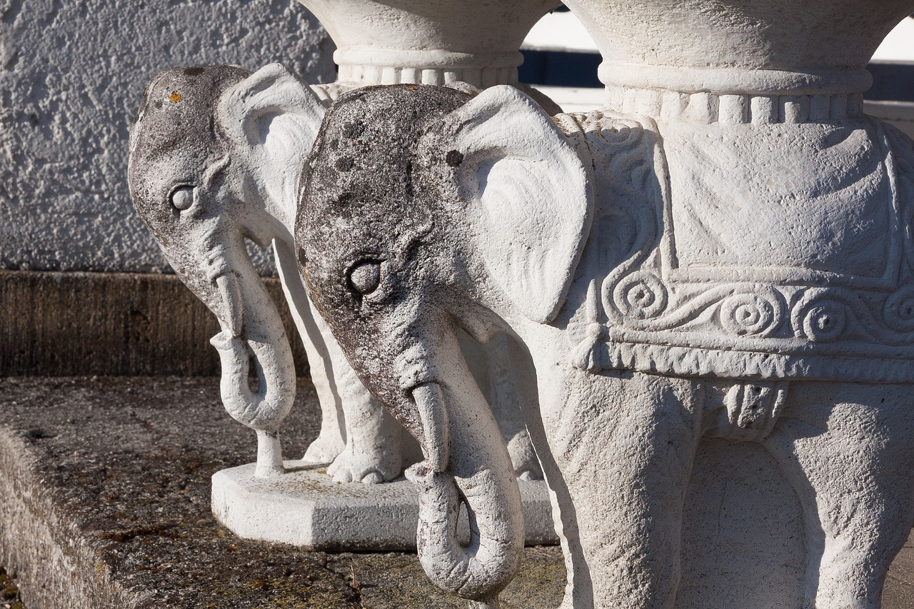 sculpture elephant stone free photo