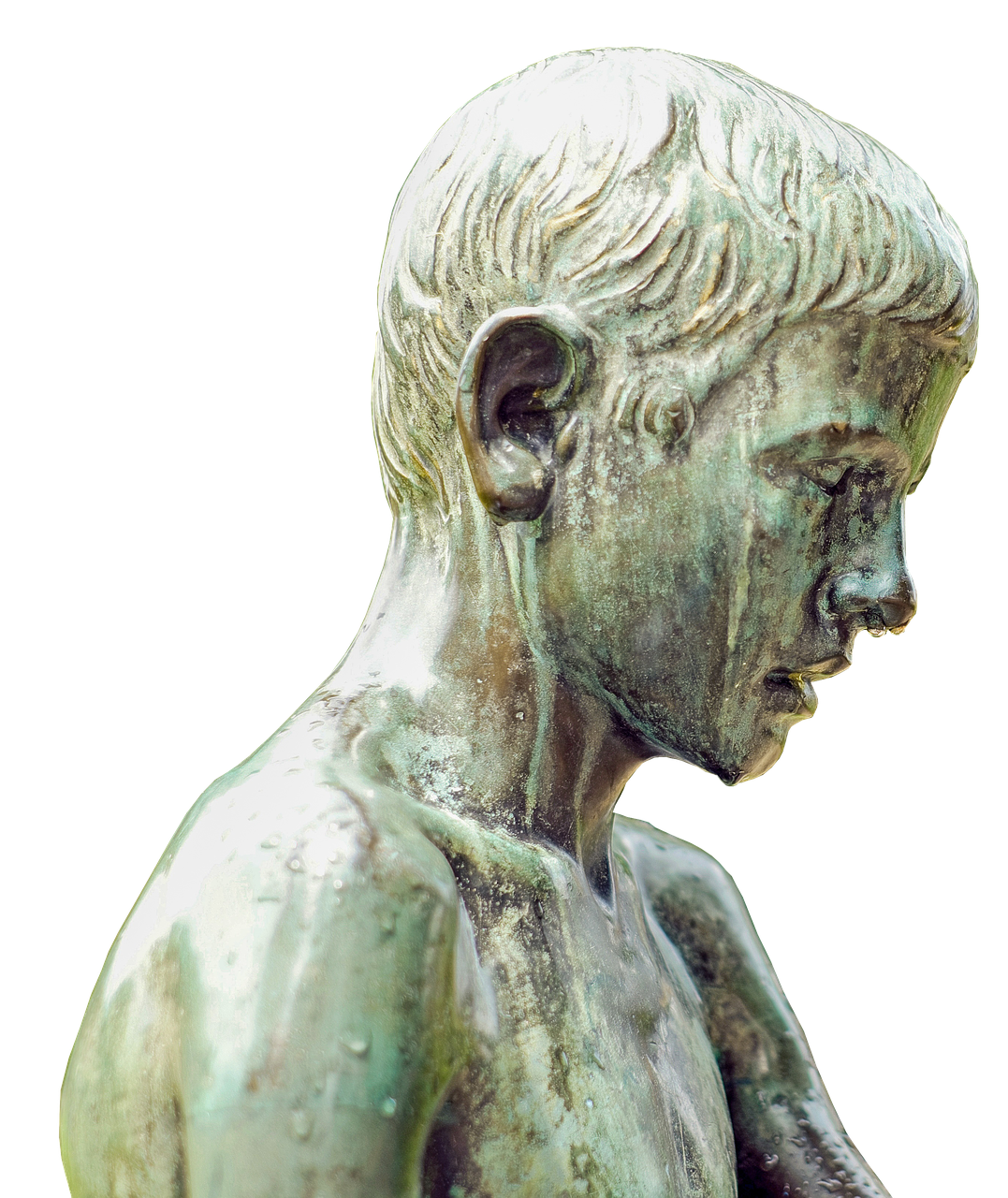 sculpture bronze child free photo