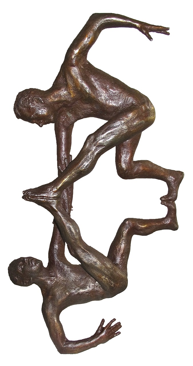sculpture bronze statue acrobatics free photo