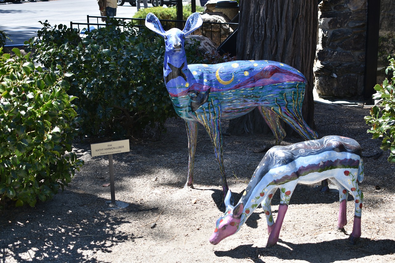 sculpture deer a free photo