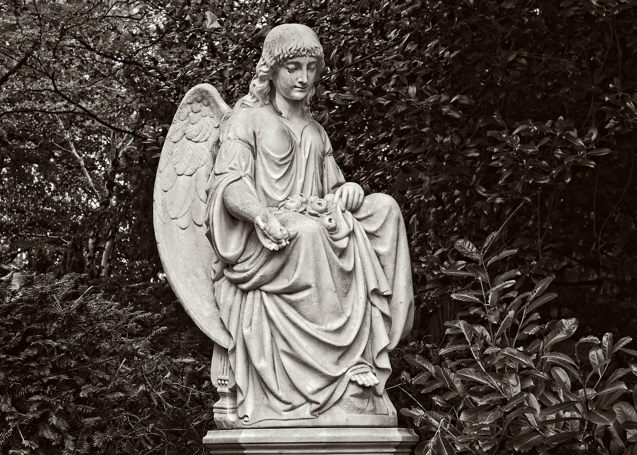 sculpture angel cemetery free photo