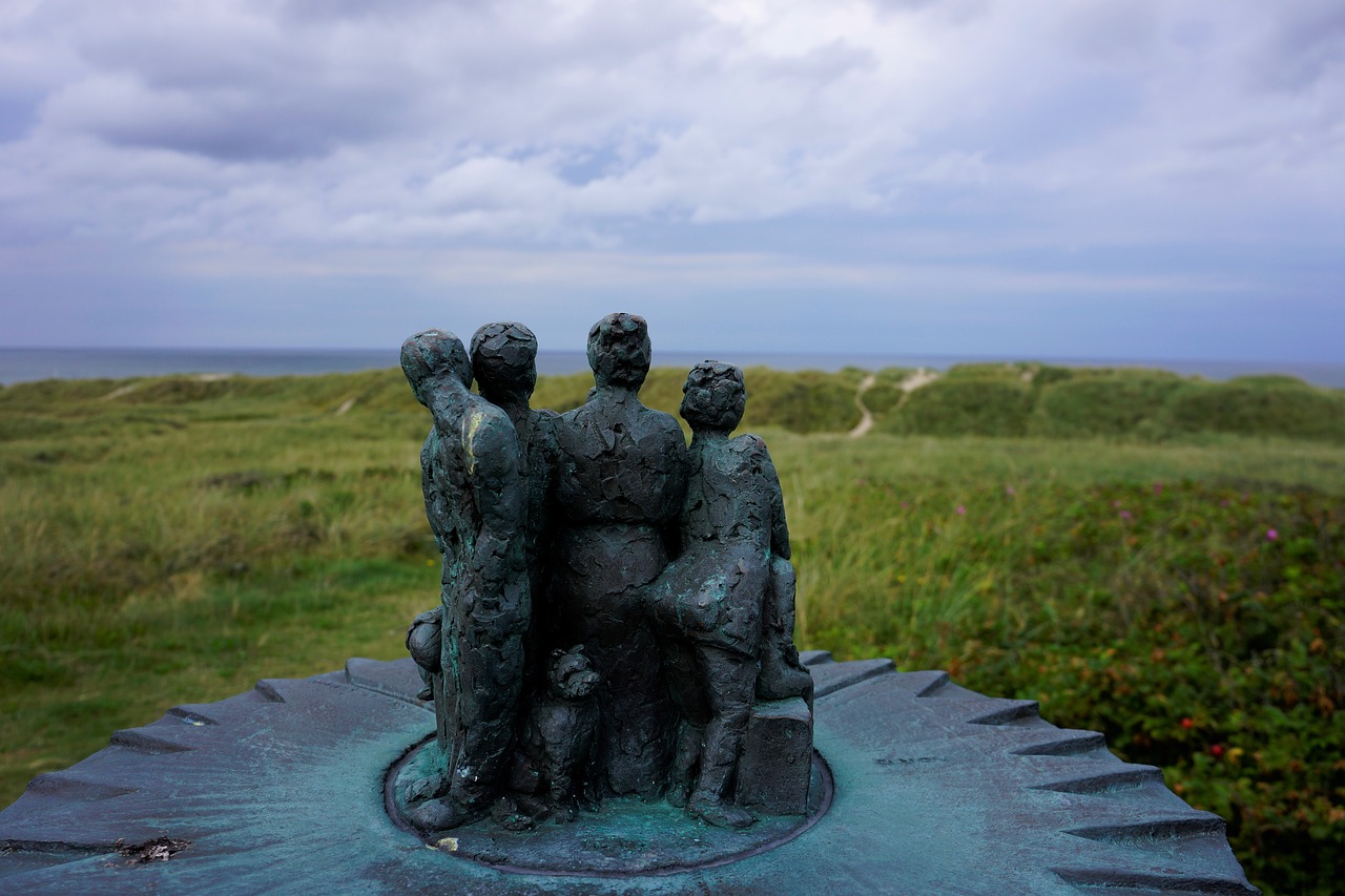 sculpture beach grass free photo