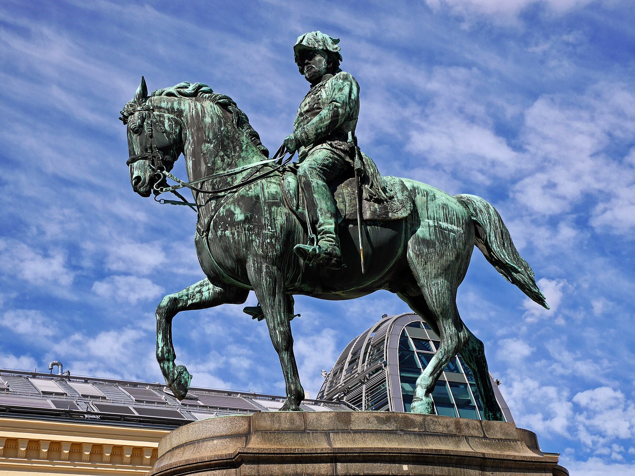 sculpture statue cavalry free photo