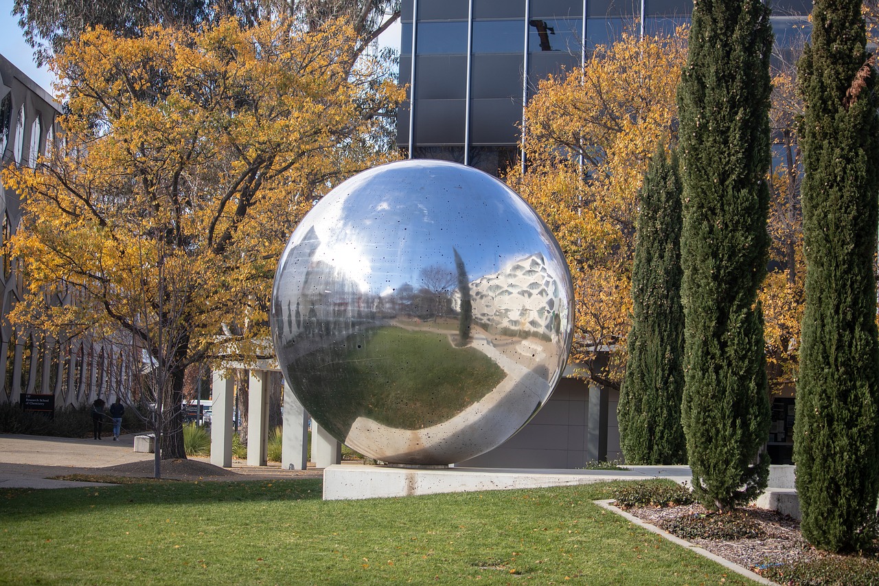 sculpture  metal  sphere free photo