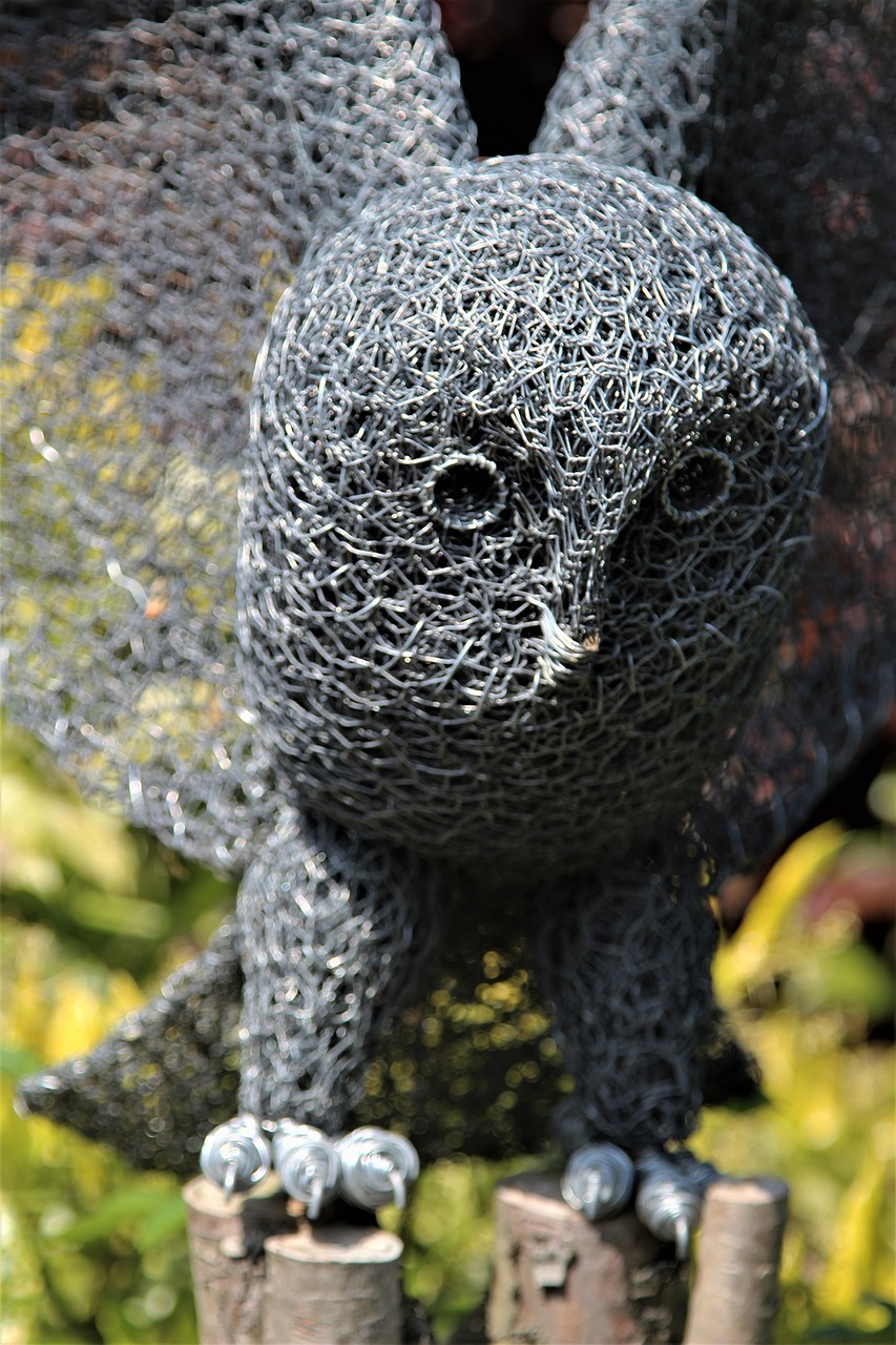 sculpture  owl  wire free photo
