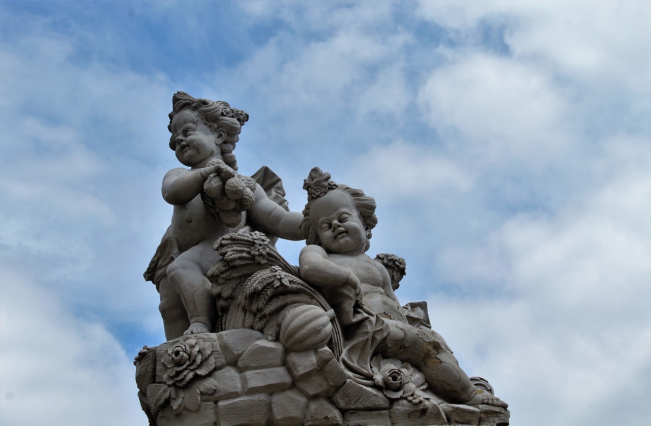 sculpture  cherub  angel free photo