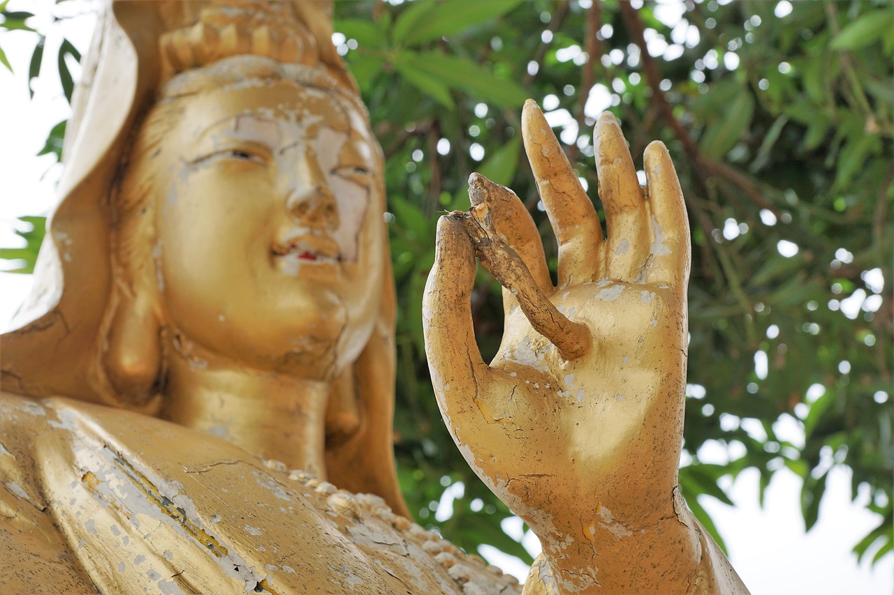 sculpture  gold  buddha free photo