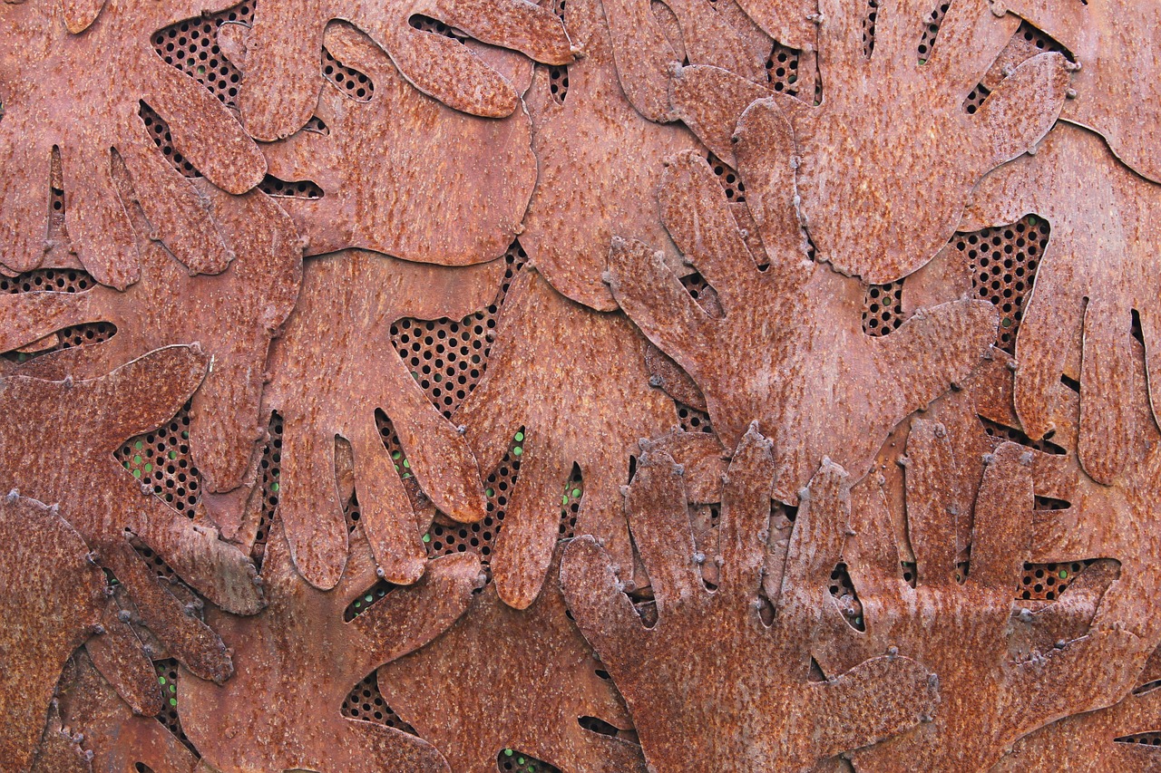 sculpture hands stainless free photo