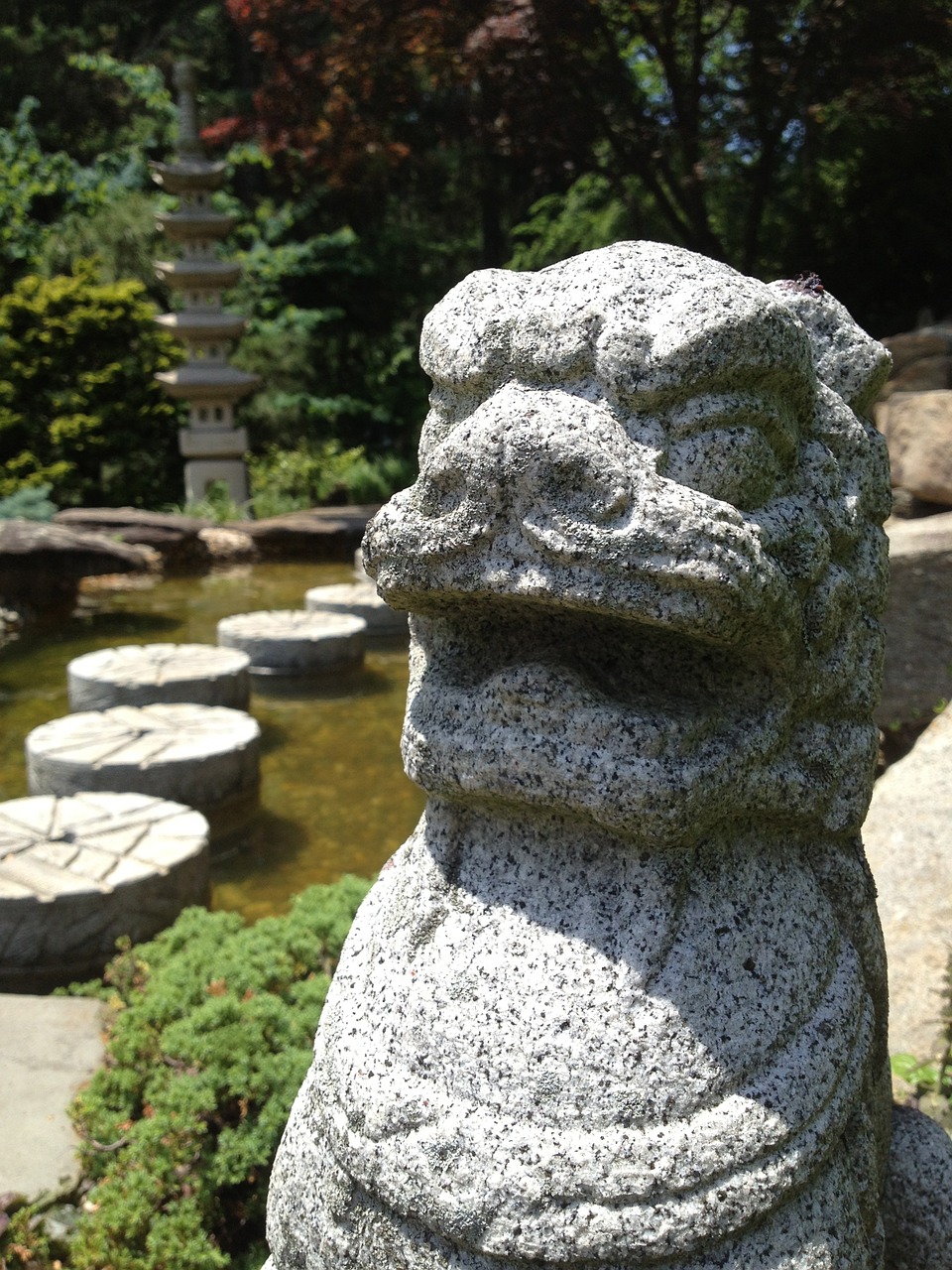 sculpture asian garden free photo