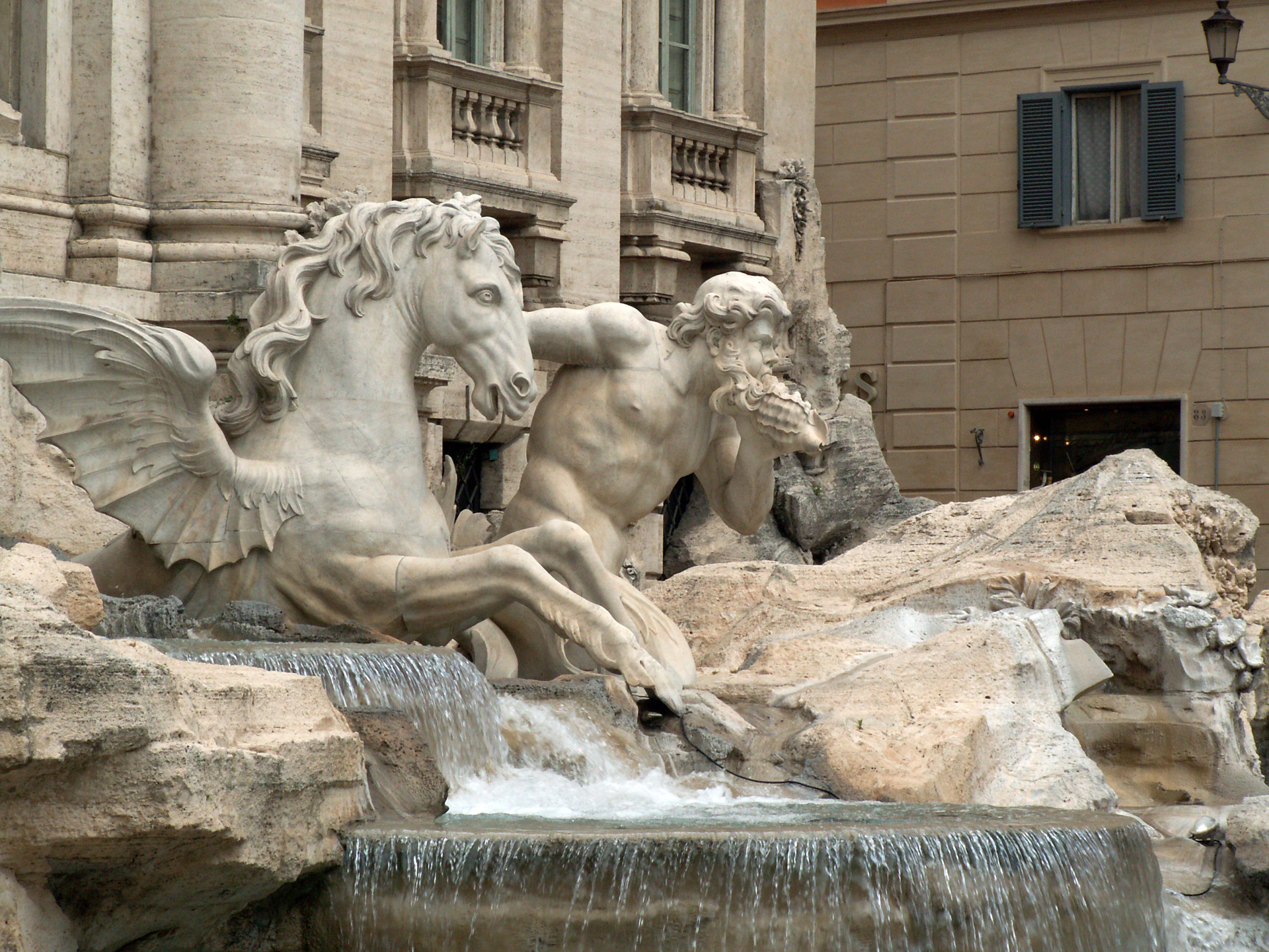 trevi fountain rome free photo