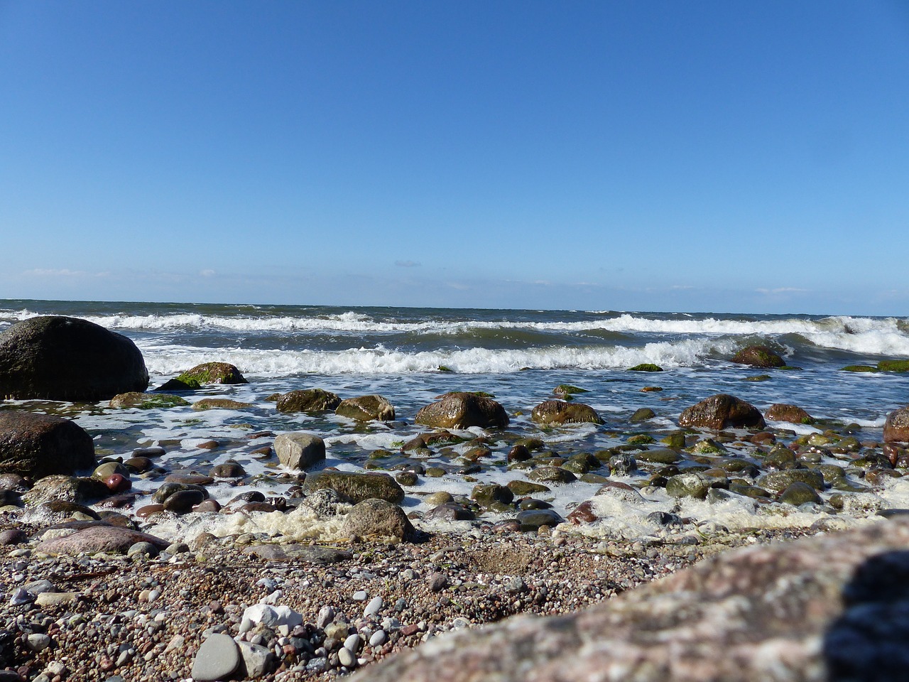 sea wave beach free photo