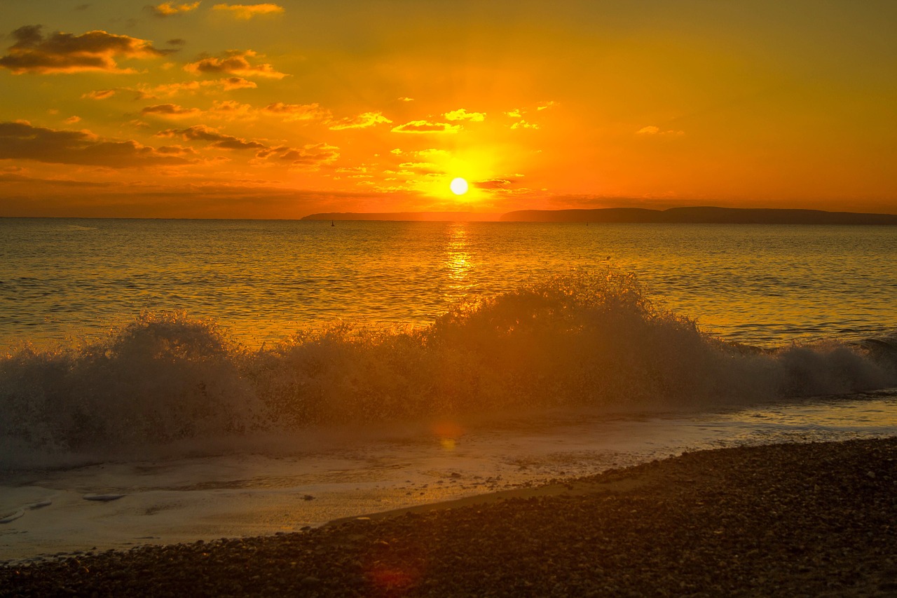 sea sunset horizon free photo