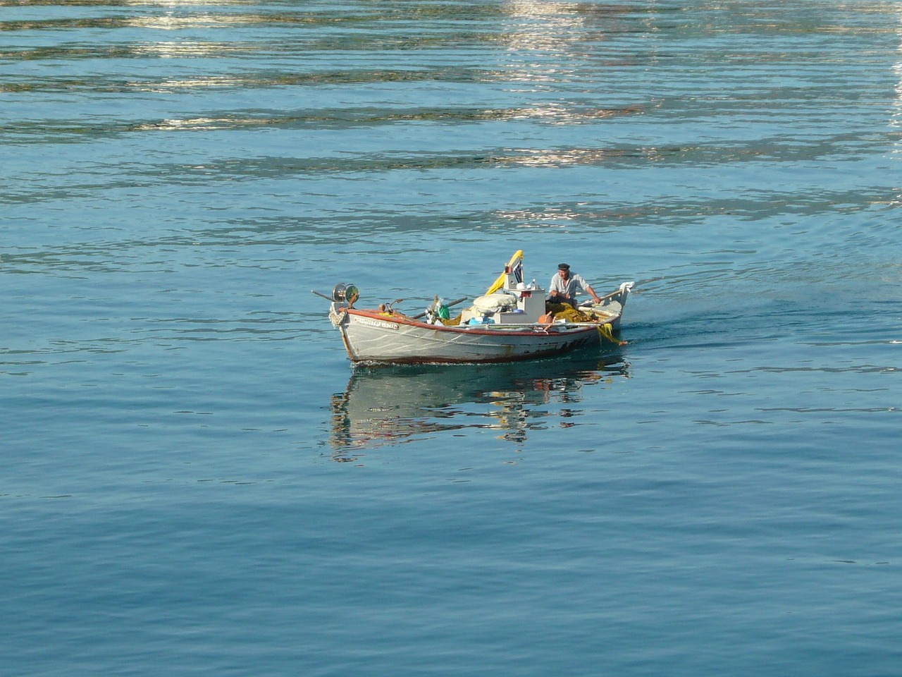 sea boat fisher free photo