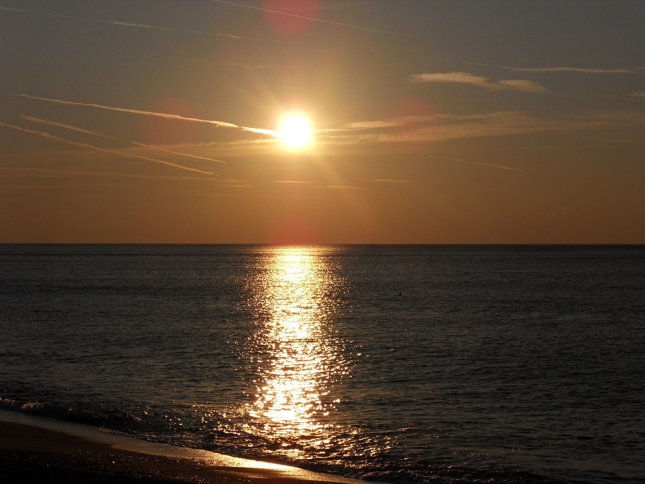 sea evening sky abendstimmung free photo