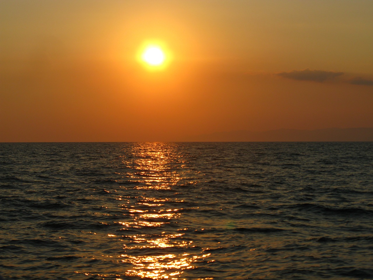 sea sunset landscape free photo