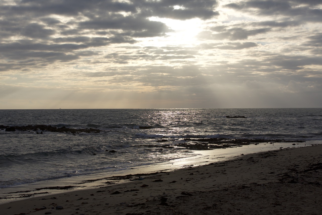 sea evening sunset free photo