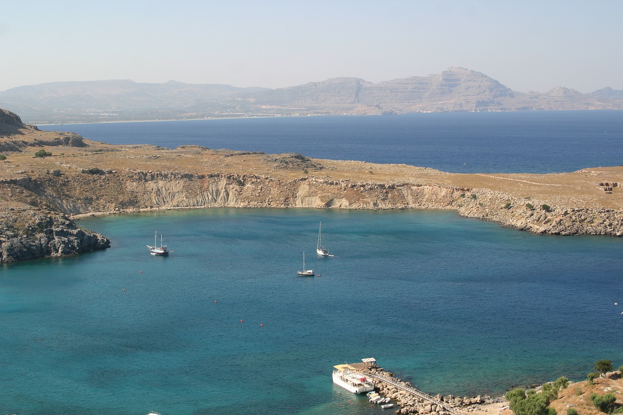 greece rhodes island lindos free photo