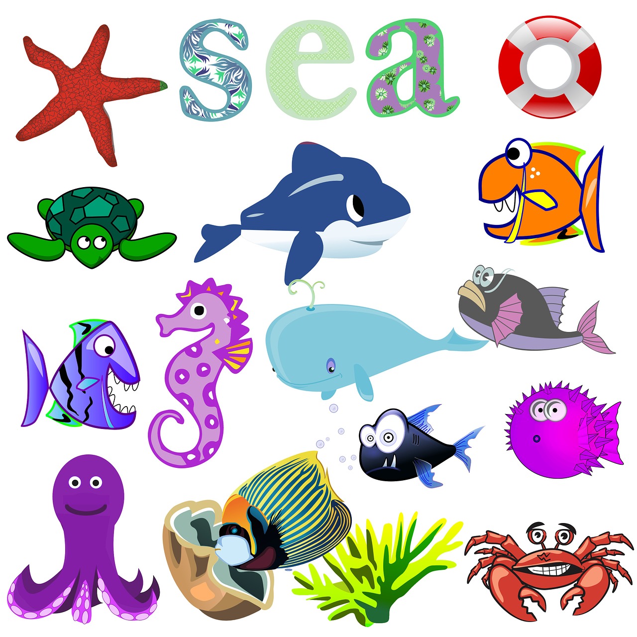 Sea,fish,animals,swim,collage - free image from 