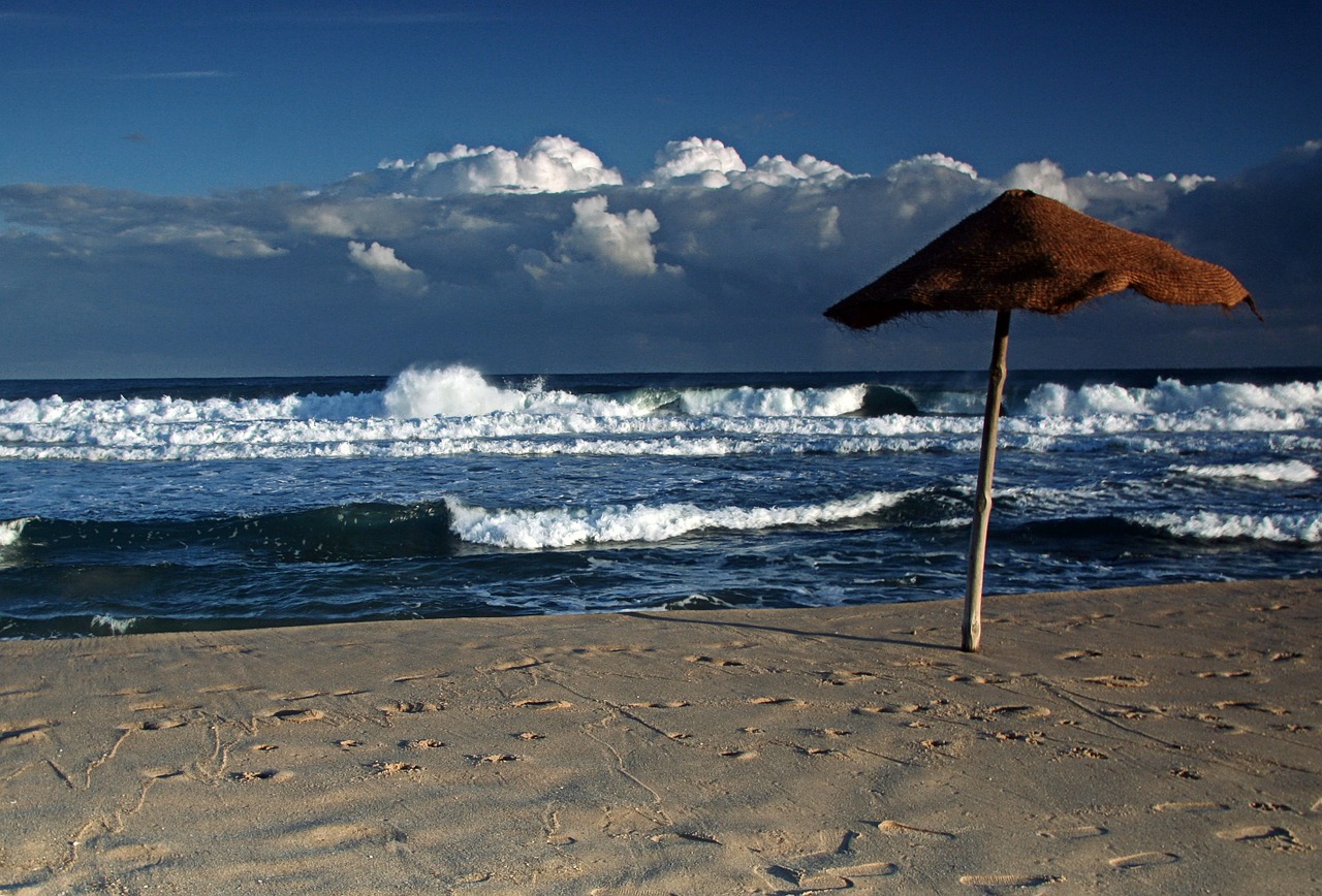 sea the clouds summer free photo