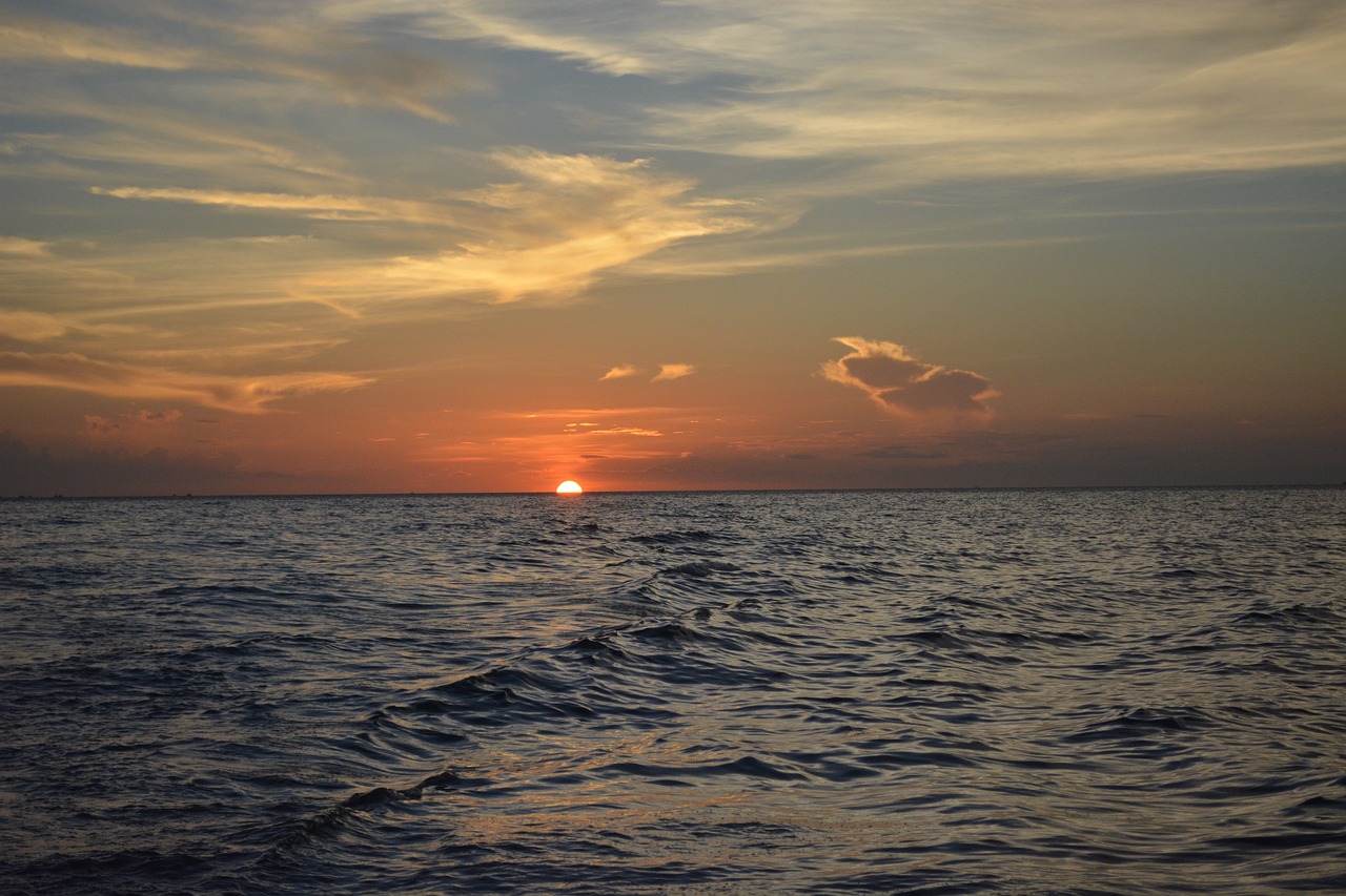 sea loneliness evening free photo