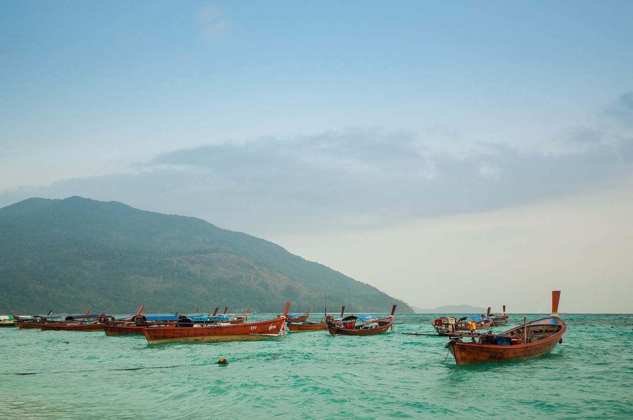 thailand no people boats free photo