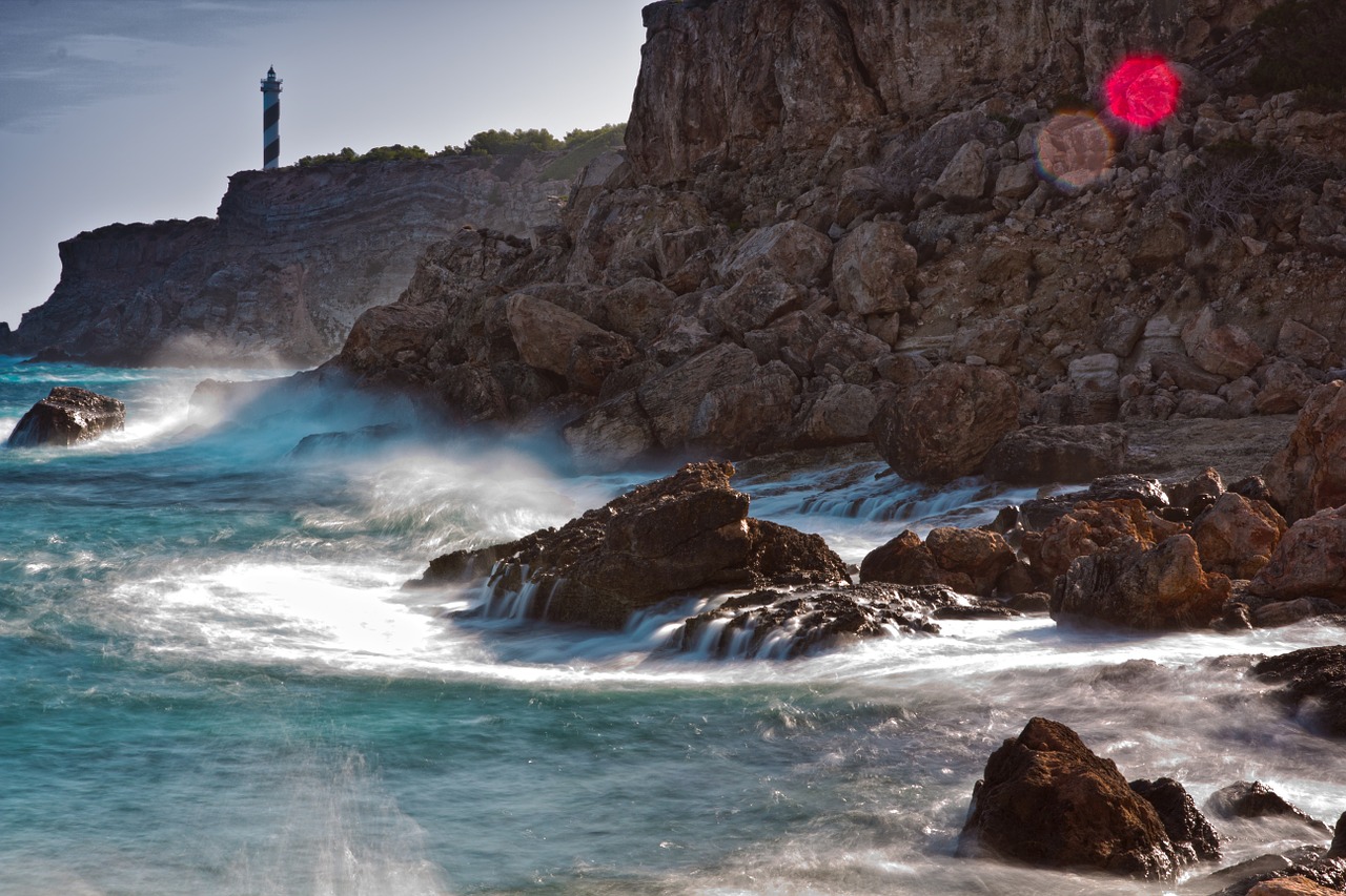 sea lighthouse surf free photo