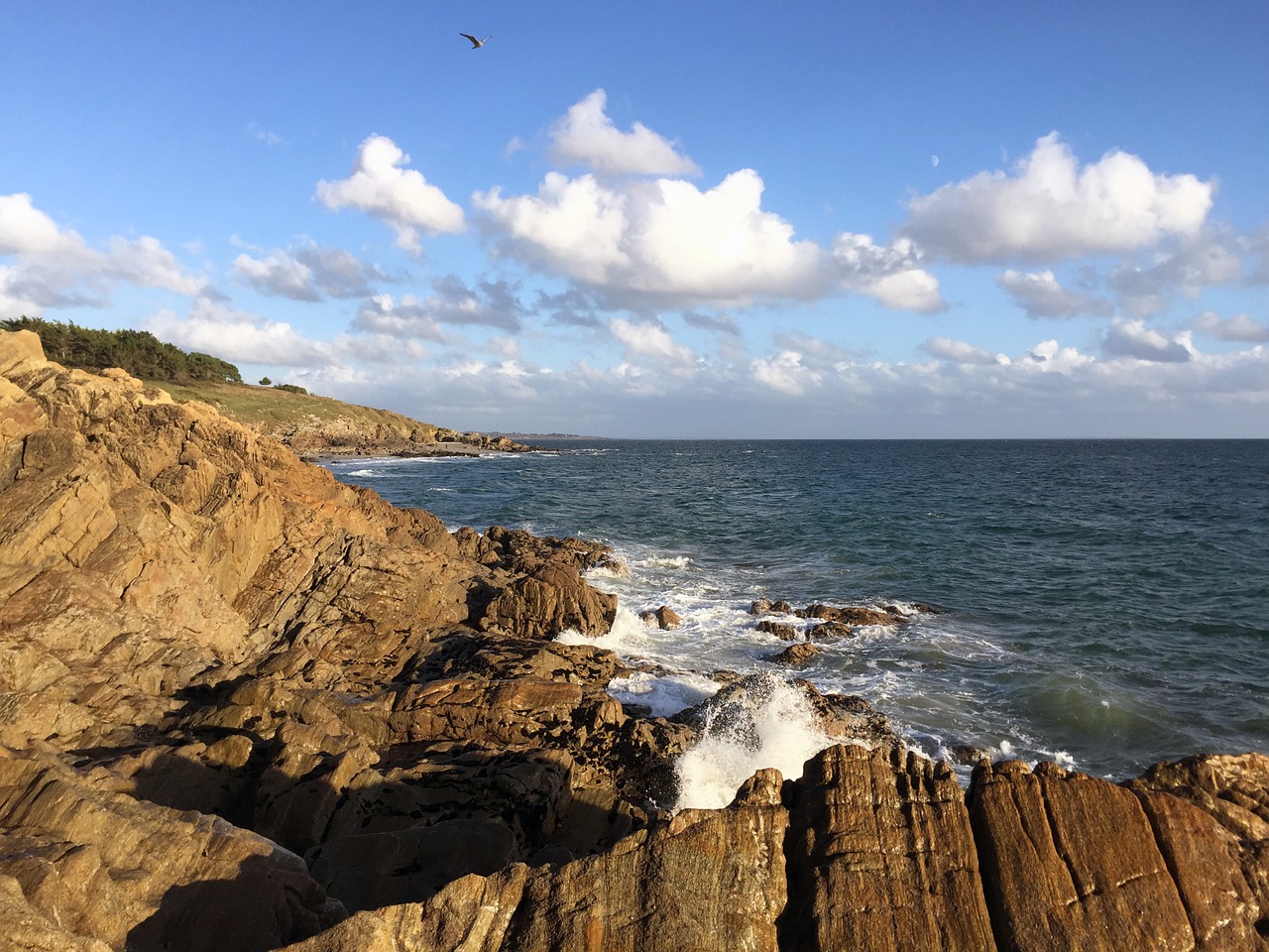 sea rock brittany free photo