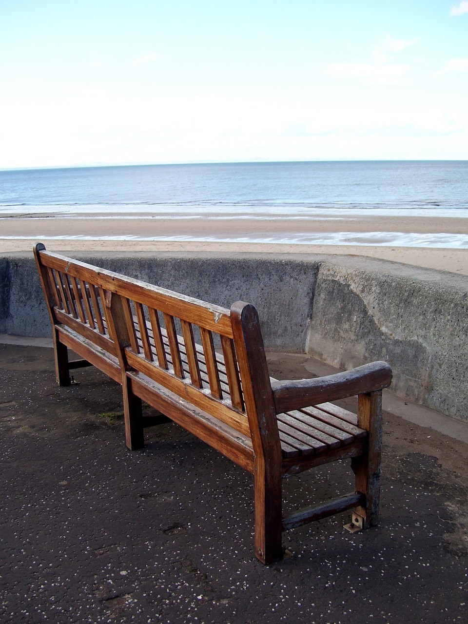 sea loneliness bench free photo