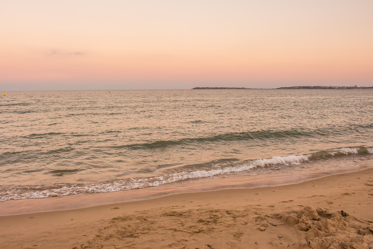 sea sunset evening free photo